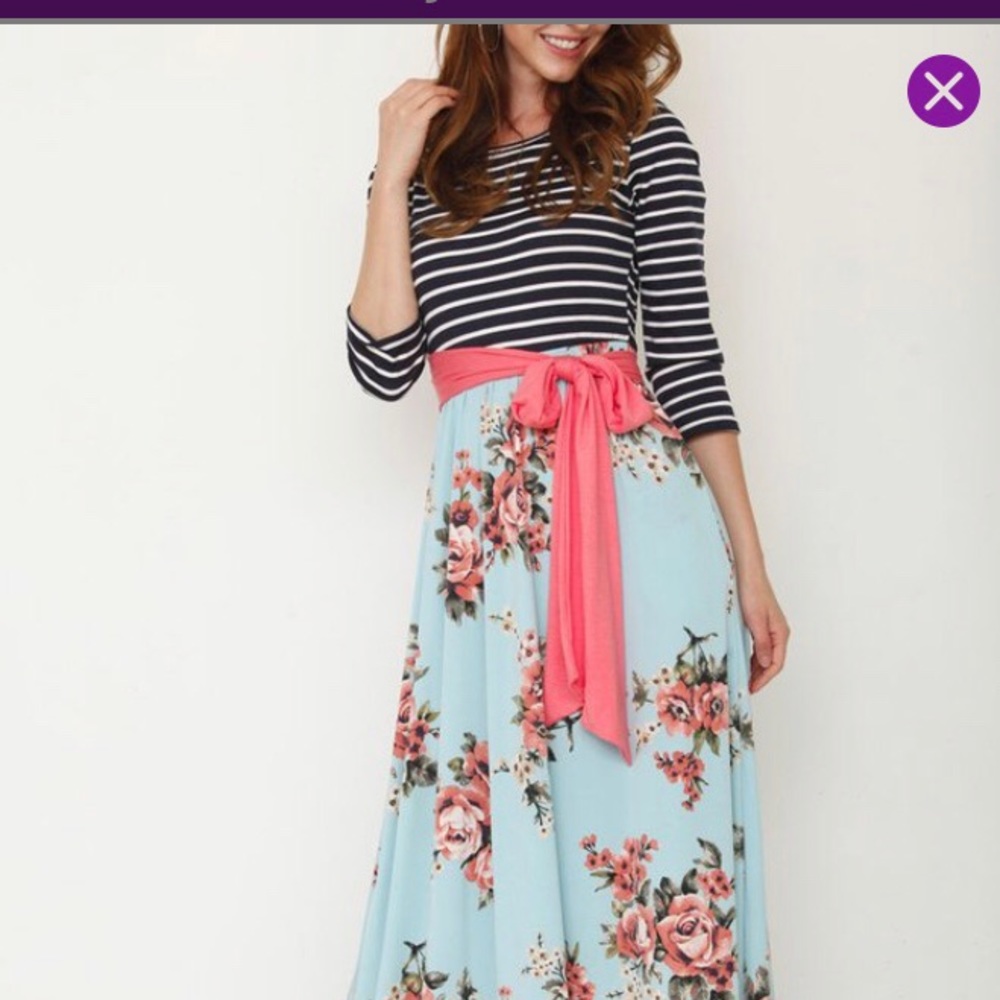 Mint green with sash maxi